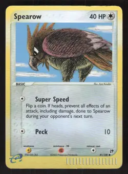Pokemon TCG Sandstorm Reverse Holo Spearow #81/100 - Image 1