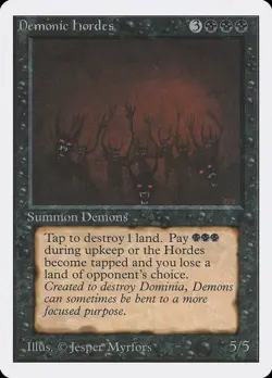 Demonic Hordes [Unlimited Edition] Magic MTG - Image 1