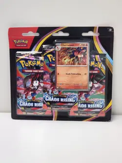 Pokemon TCG ME04 Chaos Rising 3 Pack Booster Blister Charmeleon Promo - Image 1