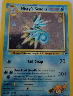 Pokemon TCG Misty's Seadra Gym Heroes Holographic Rare - Image 1