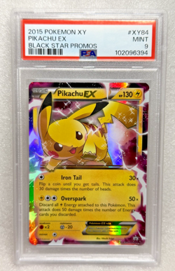Pokemon Pikachu EX Black Star Promo XY84 PSA 9 Mint - Image 1