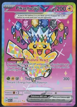 Pikachu ex 277/217 Special Illustration Rare Ascended Heroes Pokemon NM - Image 2