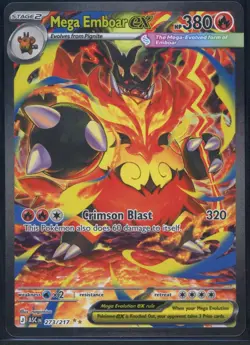 Mega Emboar ex 273/217 Special Illustration Rare Ascended Heroes Pokemon NM - Image 2