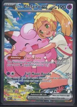 Lillie's Clefairy ex 280/217 Ascended Heroes Pokemon NM - Image 2