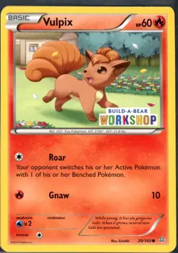Vulpix 20/160 Build A Bear Common Primal Clash Pokemon NM - Image 2