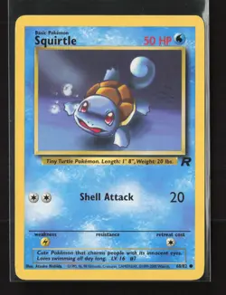 Squirtle 68/82 Common Team Rocket Pokemon LP - Image 2