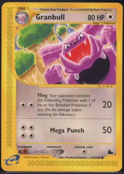 Granbull 61/144 Common Skyridge Pokemon NM - Image 2