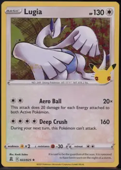 Lugia 022/025 Rare Celebrations Pokemon NM - Image 2