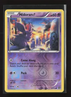 Nidoran M 43/114 Reverse Holo Common Steam Siege Pokemon NM - Image 2