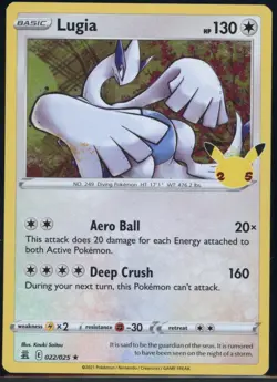 Lugia 022/025 Rare Celebrations Pokemon NM - Image 2