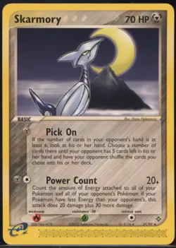 Skarmory 21/97 Rare Dragon Pokemon NM - Image 2
