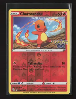Charmander 008/078 Reverse Holo Common Pokemon GO Pokemon - Image 2