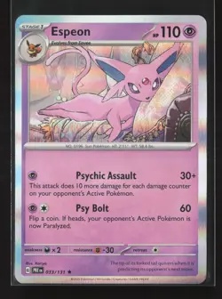 Espeon 033/131 Rare Prismatic Evolutions Pokemon NM - Image 2