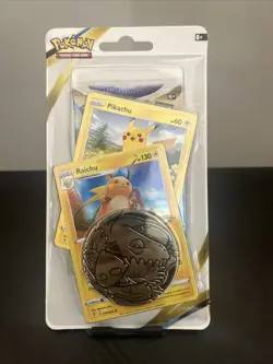 1 x Sealed Pokemon Brilliant Stars Blister Pack w/ Pikachu & Raichu Promo - Image 1