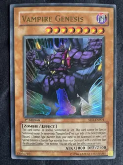 Yugioh! Vampire Genesis SD2-EN001 1st Edition NM-VLP - Image 2