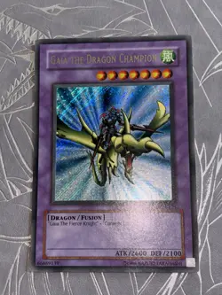 LOB-125 Gaia The Dragon Champion Misprint Ultra Rare Name Error Yugioh - Image 1