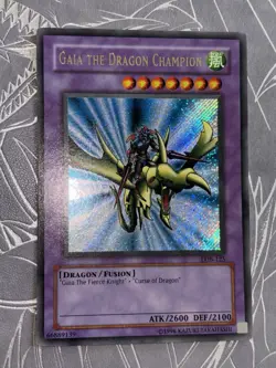LOB-125 Gaia The Dragon Champion Misprint Ultra Rare Name Error Yugioh - Image 3