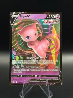 MEW V 113/264 Pokemon TCG Fusion Strike ULTRA RARE HOLO Foil Card - Near Mint! - Image 1