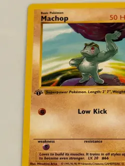 1st Edition Machop Pokemon Card 1999 Base Set Wizards of the Coast - Image 3