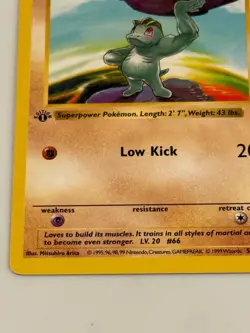1st Edition Machop Pokemon Card 1999 Base Set Wizards of the Coast - Image 4