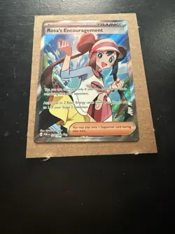 Pokemon Rosa's Encouragement POR 114/088 Full Art Holo Rare Supporter 2019 Card - Image 2