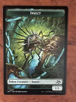 Elephant / Insect Token MTG Magic the Gathering Card NM Near Mint DFT - Image 2