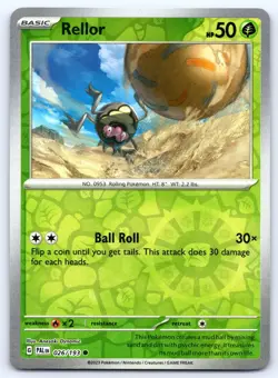 Rellor 026/193 Paldea Evolved Reverse Holo Pokemon NM - Image 1