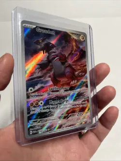 Pokemon Groudon 199/182 SV04 Paradox Rift Illustration Rare Full Art Holo 130 HP - Image 5
