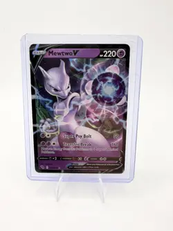 2022 Pokemon GO Mewtwo V #030/078 Ultra Rare Holofoil NM/M - Image 1