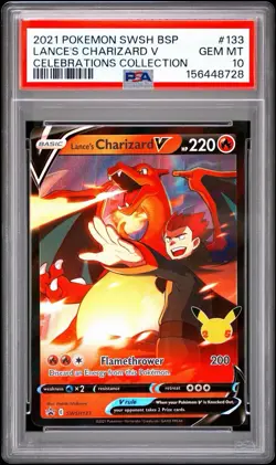 2021 Pokemon SWSH BSP Lances Charizard V Celebration Collection #133 PSA 10 - Image 1