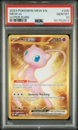 2023 POKEMON MEW EN-151 HYPER RARE #205 MEW EX PSA 10 - Image 1