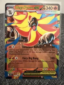 Pokemon TCG Mega Pyroar ex 015/086 Me04: Chaos Rising Holo MINT/Near Mint - Image 1