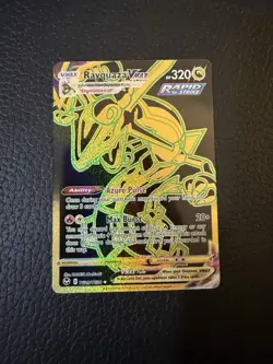 Pokemon TCG Rayquaza VMAX Silver Tempest Holo Gold Secret Rare - Image 1