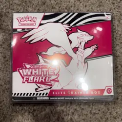 Pokemon TCG Scarlet Violet White Flare ETB Sealed & Protector Included - Image 1