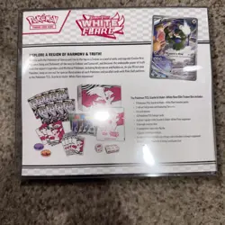 Pokemon TCG Scarlet Violet White Flare ETB Sealed & Protector Included - Image 2