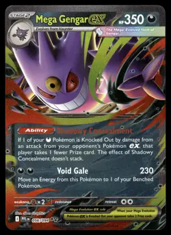 Mega Gengar ex 056/094 Double Rare Phantasmal Flames Pokemon Near Mint - Image 1