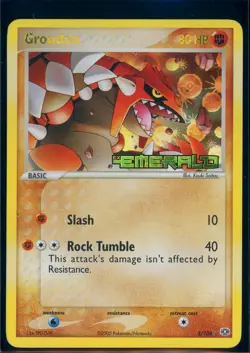 Pokemon EX EMERALD - #5/106 Groudon - Reverse Holo - ENG - MP/LP - Image 1