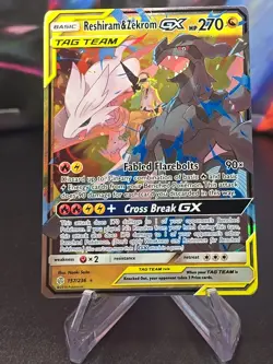 Reshiram & Zekrom GX 157/236 Ultra Rare Holo Cosmic Eclipse Pokemon. PSA Worthy! - Image 2