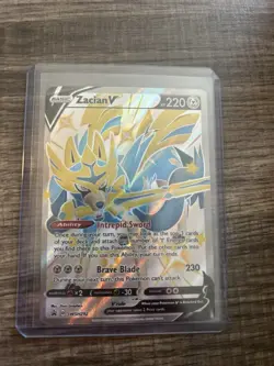 Pokemon Zacian V Promo Full Art Holo SWSH292 Sword & Shield V 220 HP English - Image 2