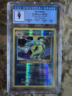 CGC 9 Mint Pokemon TCG Gyarados Evolutions 34/108 Reverse Holo Holo Rare - Image 1