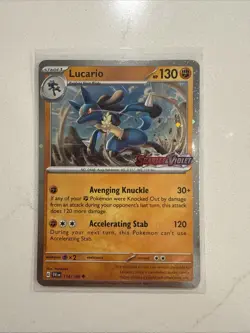 Lucario 114/198 Cosmos Holo Scarlet And Violet [Stamped] Pokemon TCG - Image 1