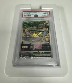 2023 POKEMON MEW EN-151 ILLUSTRATION RARE #173 PIKACHU PSA 10 - Image 3