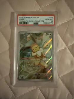 Pokemon 2025 SVP Eevee Prismatic Evolutions ETB Gem MT 10 Black Star Promo - Image 2