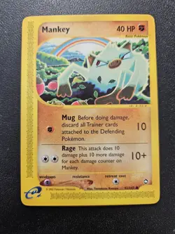 Pokemon Aquapolis Mankey 92/147 NEAR MINT Komiya - Image 1