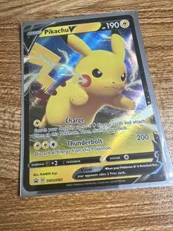 Pikachu V SWSH061 Holo Promo Sword & Shield Promo Pokemon Near Mint - Image 1