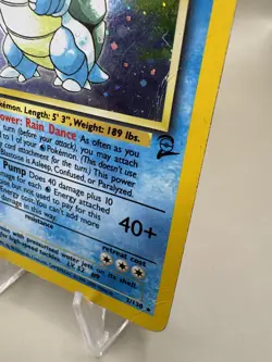 Pokemon Blastoise Base Set 2 Holo 2/130 WOTC Vintage MP - Image 4