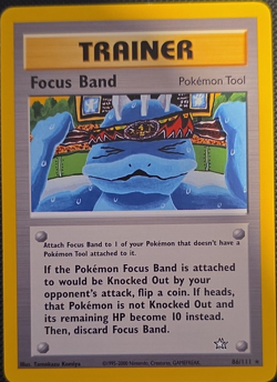 Pokemon WOTC Focus Band 86/111 Neo Genesis EN Unlimited Rare 2000 Regular - Image 1