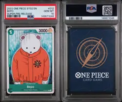 2022 ONE PIECE ST02-WORST GENERATION #012 BEPO SUPER PRE-RELEASE PSA 10 - Image 3