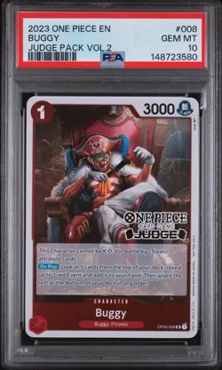 2023 ONE PIECE JUDGE PACK VOLUME 2 #008 BUGGY PSA 10 - Image 1