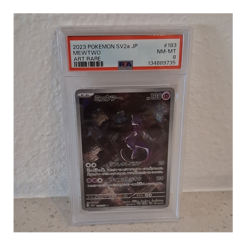 Pokemon TCG SV2a Card 151 Mewtwo 183/165 Art Rare Holo PSA 8 JP - Image 1